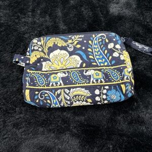 Vera Bradley Black and Yellow Elephant Cosmetic Bag